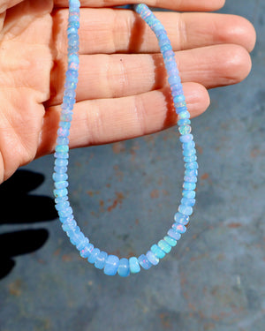 Blue Winter Thaw Opal Necklace wt39