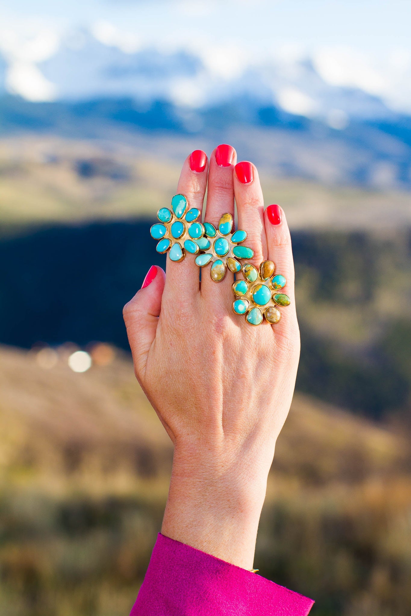 Boheme Flower Ring in Gold Alchemia- Adjustable Size B15