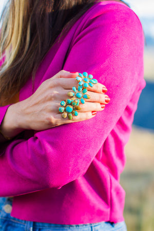 Boheme Flower Ring in Gold Alchemia- Adjustable Size B14