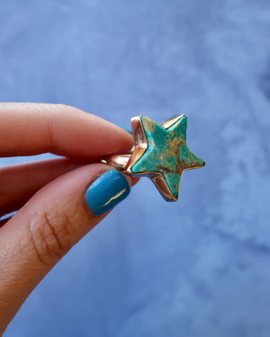 Star Ring in Campitos Turquoise & Gold Alchemia F1