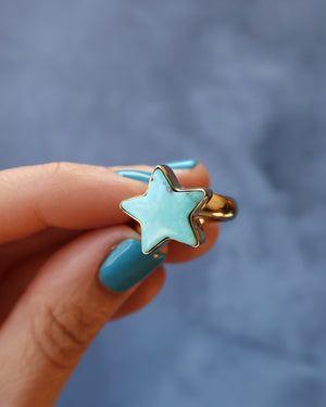 Star Ring in Campitos Turquoise & Gold Alchemia F3