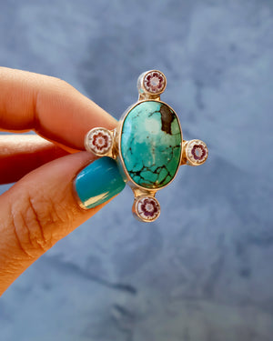 Flower Power Turquoise Ring F16