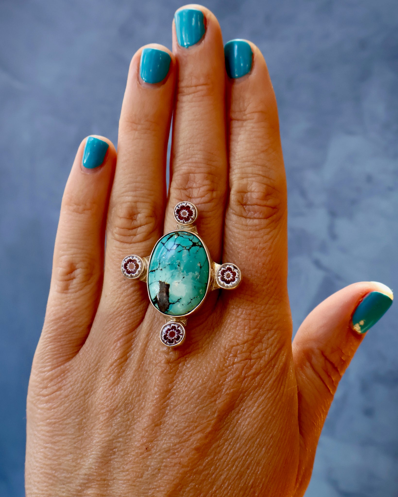 Flower Power Turquoise Ring F16