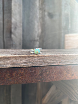 Opal Double Band Ring in Sterling Silver #204