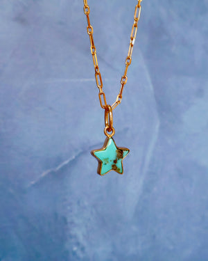 Campitos Turquoise Star on Gold Fill Chain F62