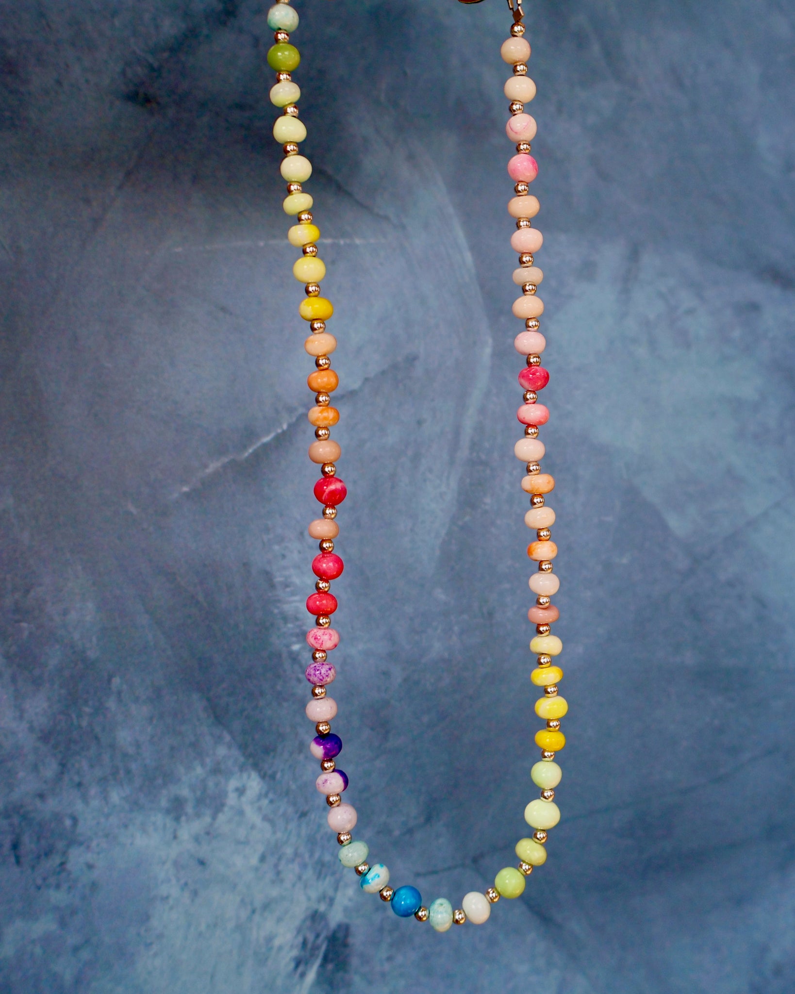 Opal Necklace with Gold Fill Beads F75