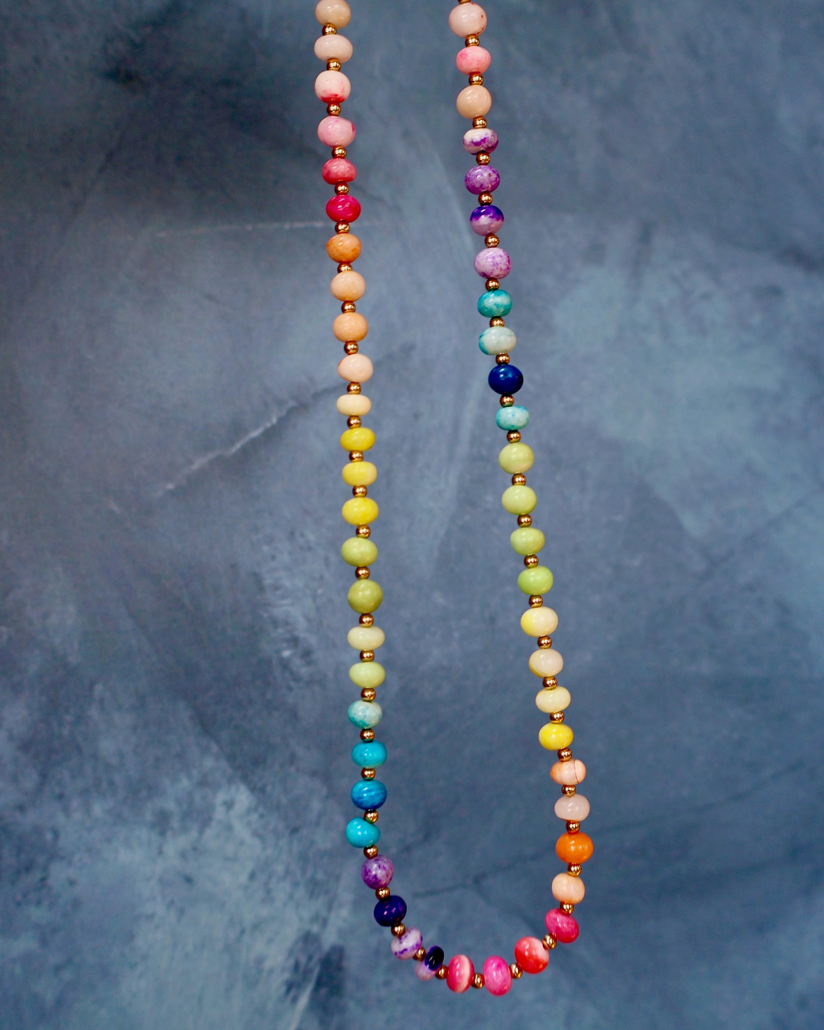 Opal Necklace with Gold Fill Beads F75