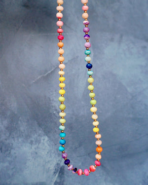 Opal Necklace with Gold Fill Beads F75