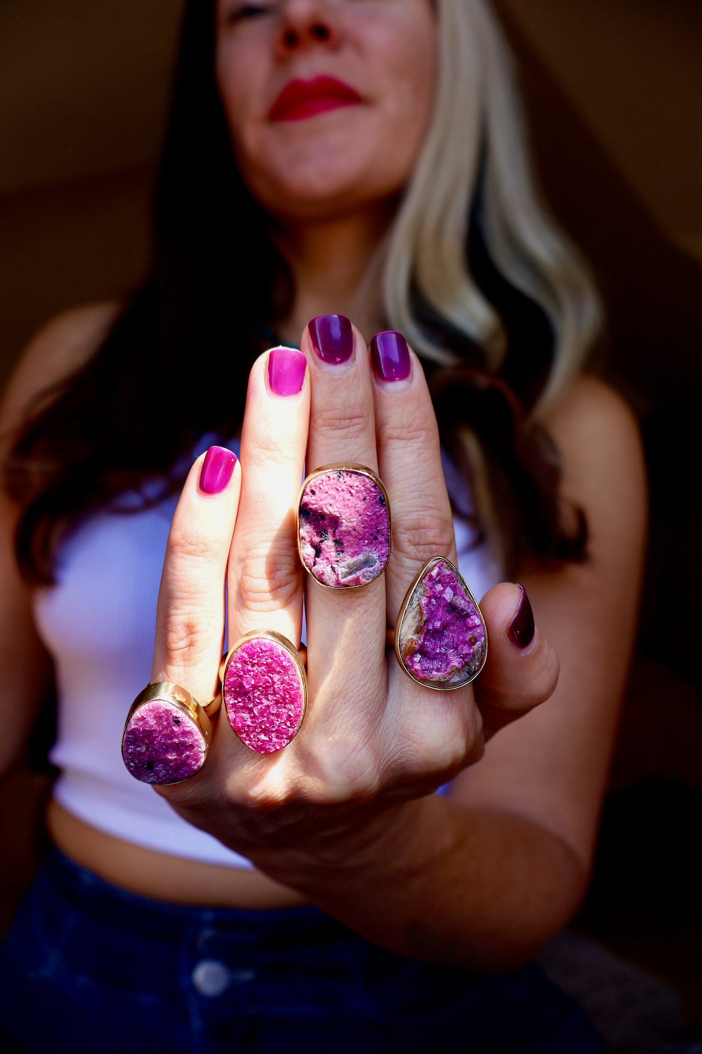 Wild Thistle Cobalto Calcite Ring WT102