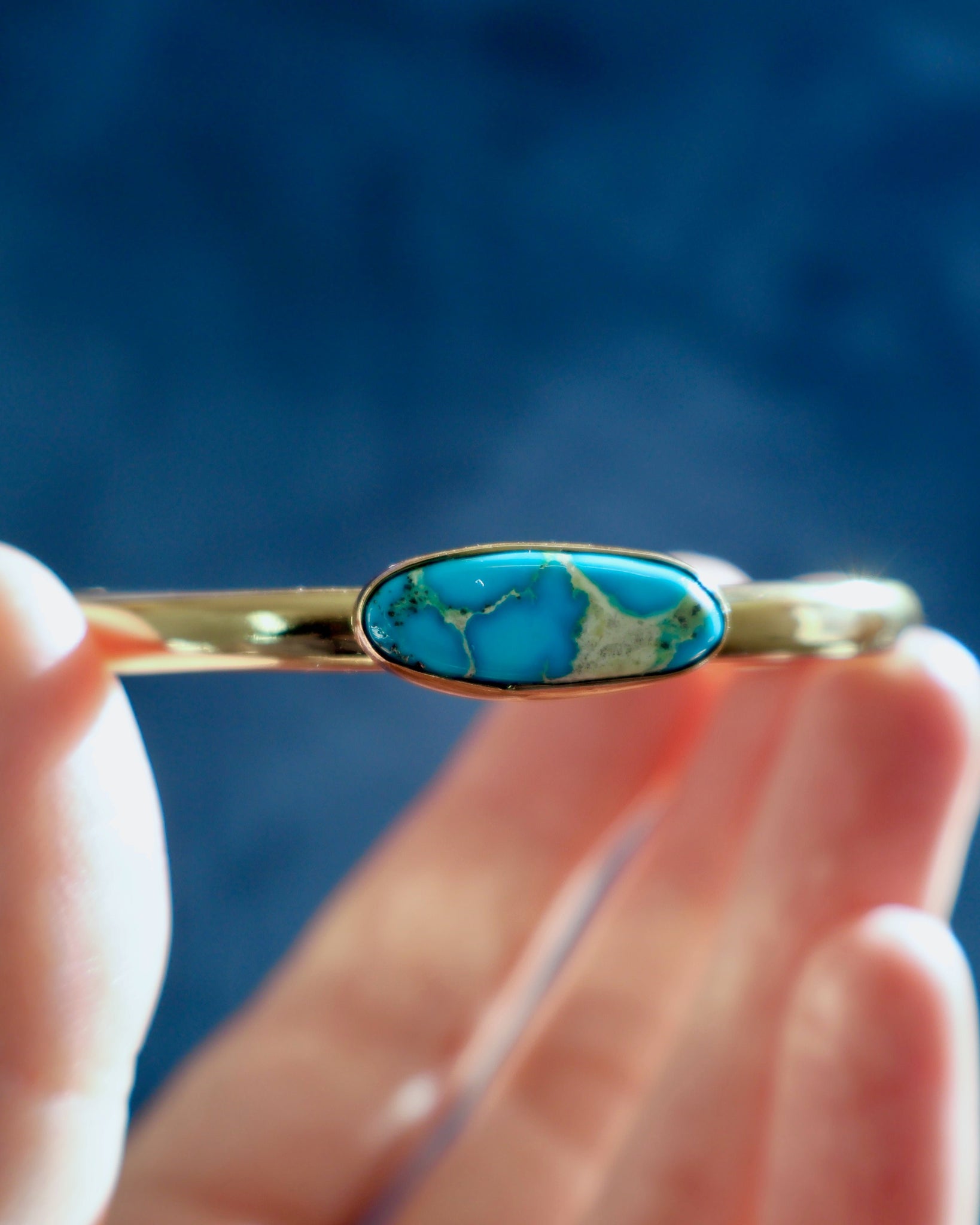 Turquoise & Gold Alchemia Cuff Bracelet  H41