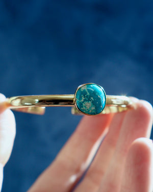 Turquoise & Gold Alchemia Cuff Bracelet  H42