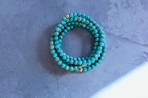 Turquoise Stretch Bracelet Size M/L Unisex H61