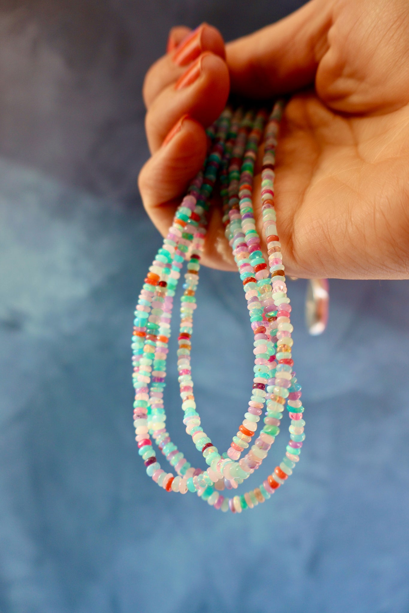 Rainbow Opal Layering Necklace H48