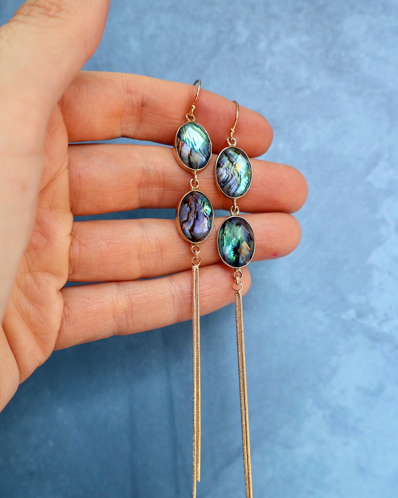 "Celestial Comet" Abalone Earrings