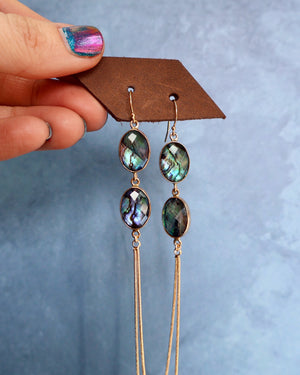 "Celestial Comet" Abalone Earrings