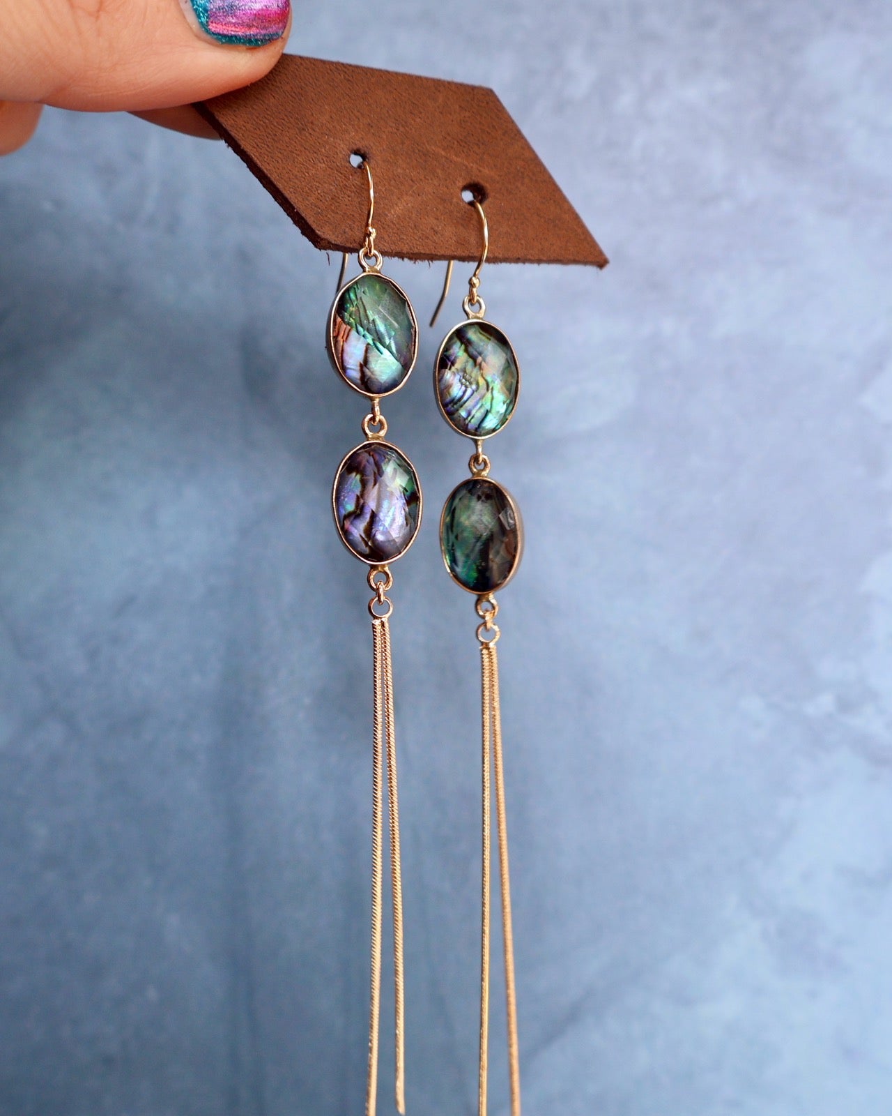 "Celestial Comet" Abalone Earrings