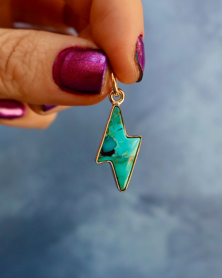 *charm only* Turquoise Bolt Pendant